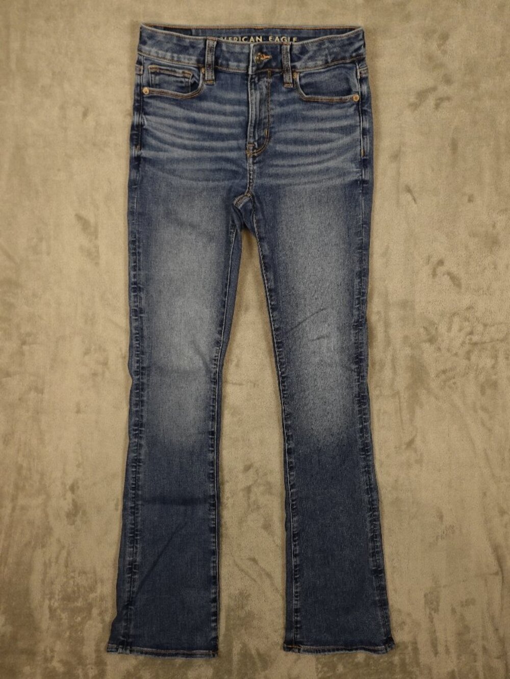 American Eagle High-Rise Skinny Kick Jeans Women’s 2 Long Blue Stretch
